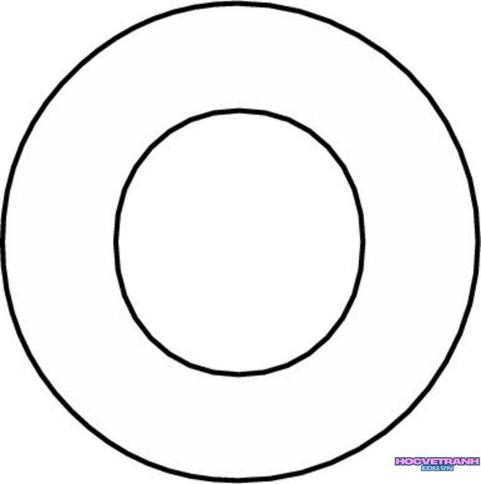 tranh tô màu chữ cái o