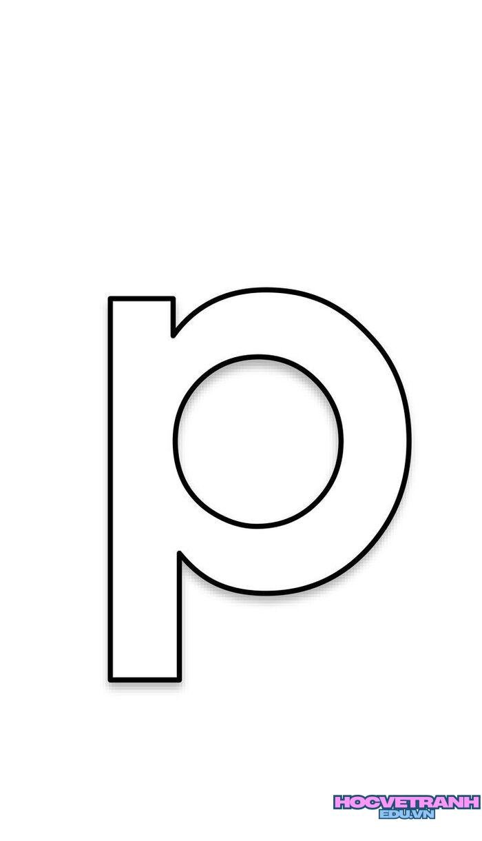 tranh tô màu chữ cái p