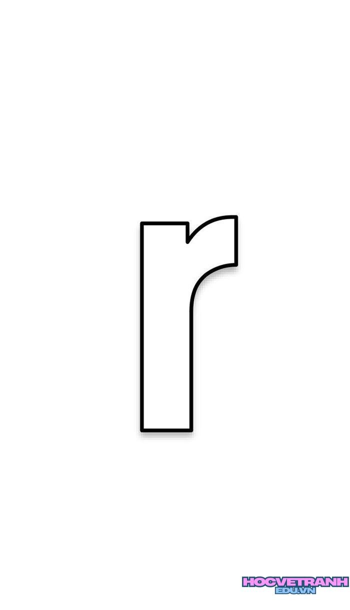 tranh tô màu chữ cái r