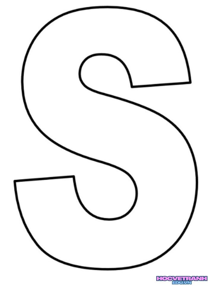 tranh tô màu chữ cái s