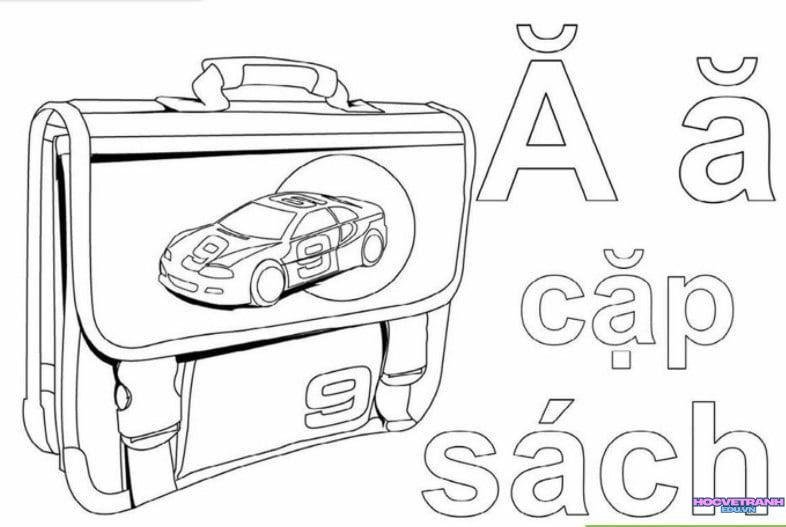 tranh tô màu chữ cái sáng tạo