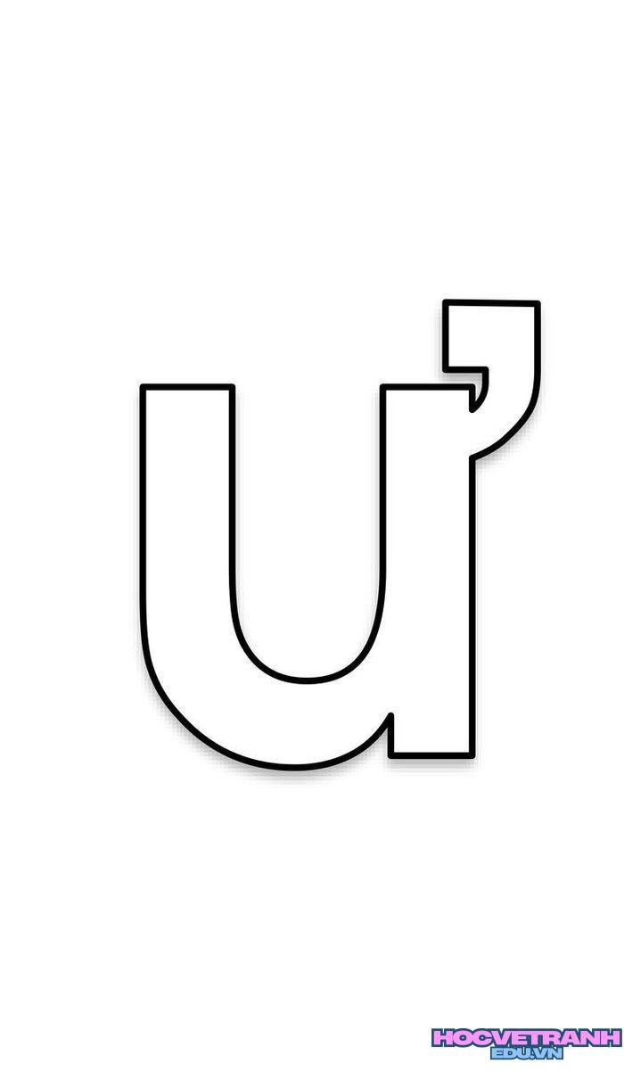 tranh tô màu chữ cái ư