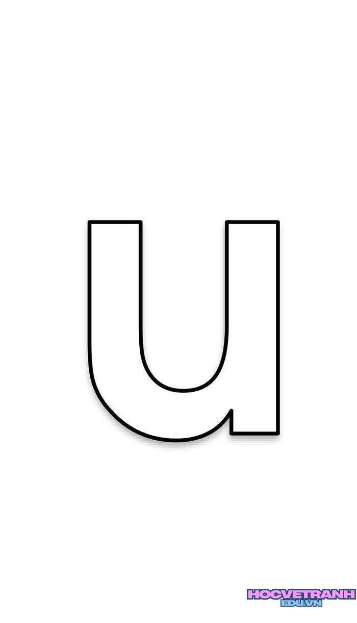 tranh tô màu chữ cái u