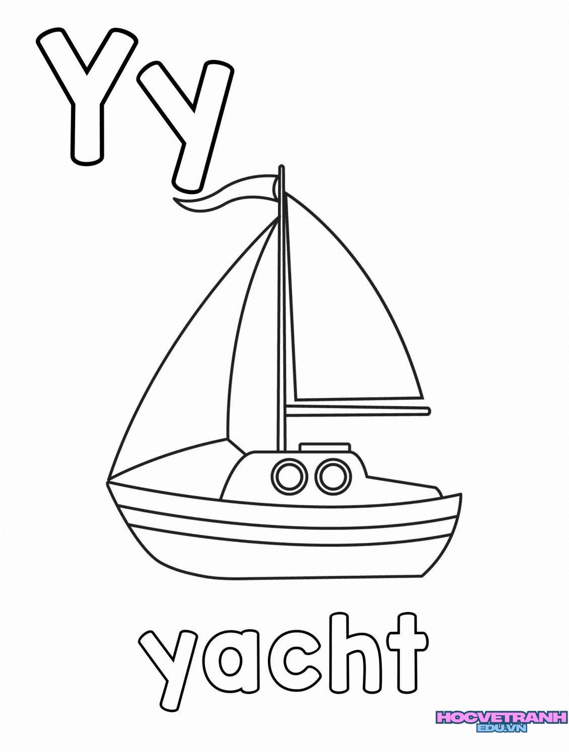 tranh tô màu chữ cái việt