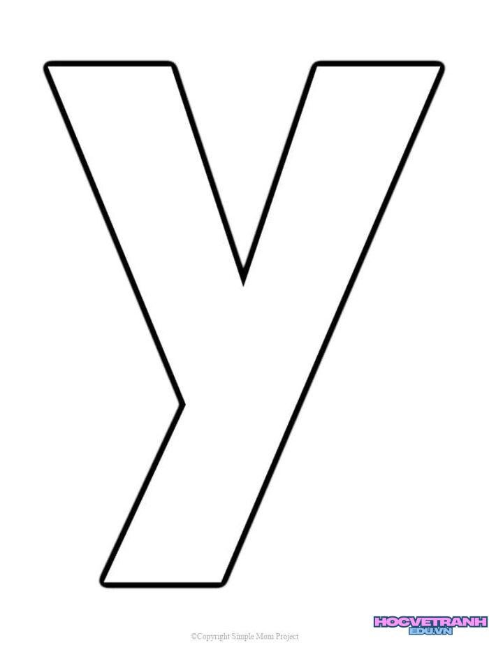 tranh tô màu chữ cái y