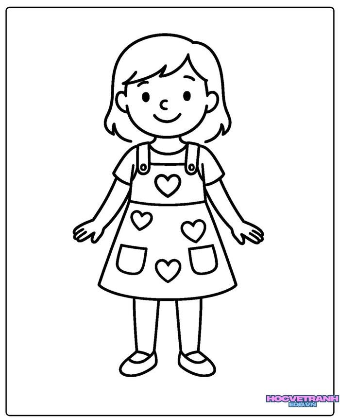 tranh tô màu chủ đề bản thân đẹp