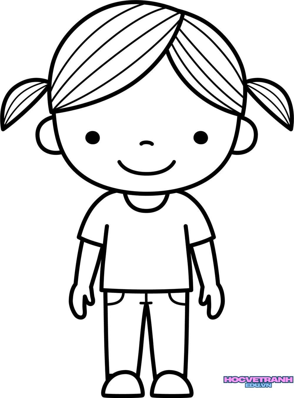 tranh tô màu chủ đề bản thân đơn