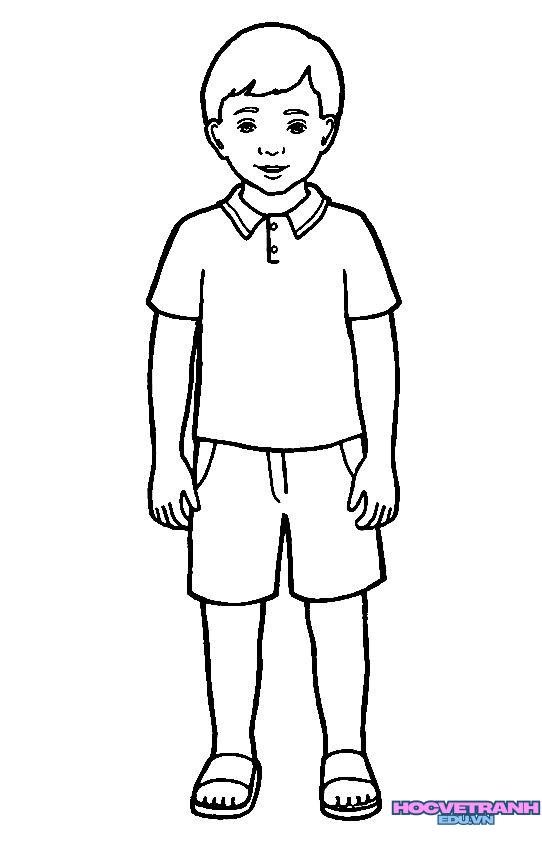 tranh tô màu chủ đề bản thân em