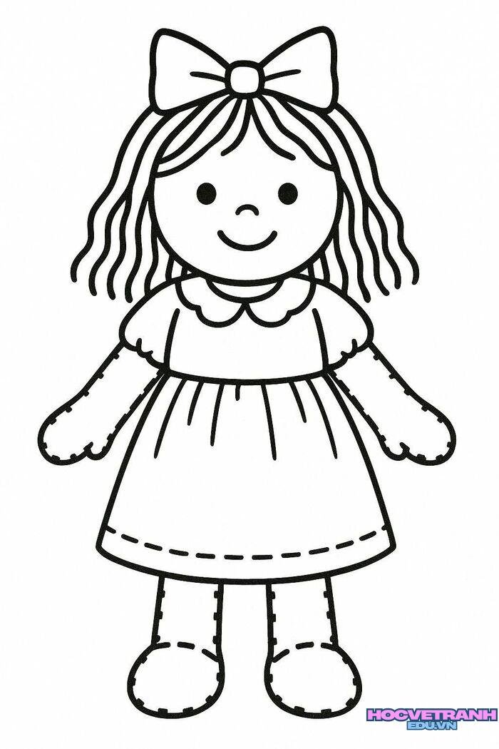 tranh tô màu chủ đề bản thân siêu xinh