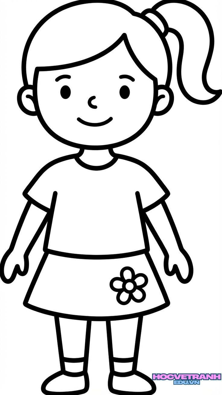 tranh tô màu chủ đề bản thân tôi