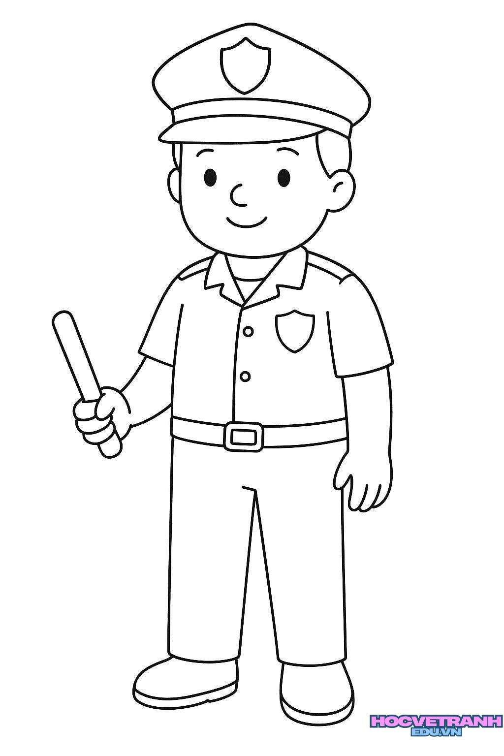 tranh tô màu chủ đề nghề nghiệp