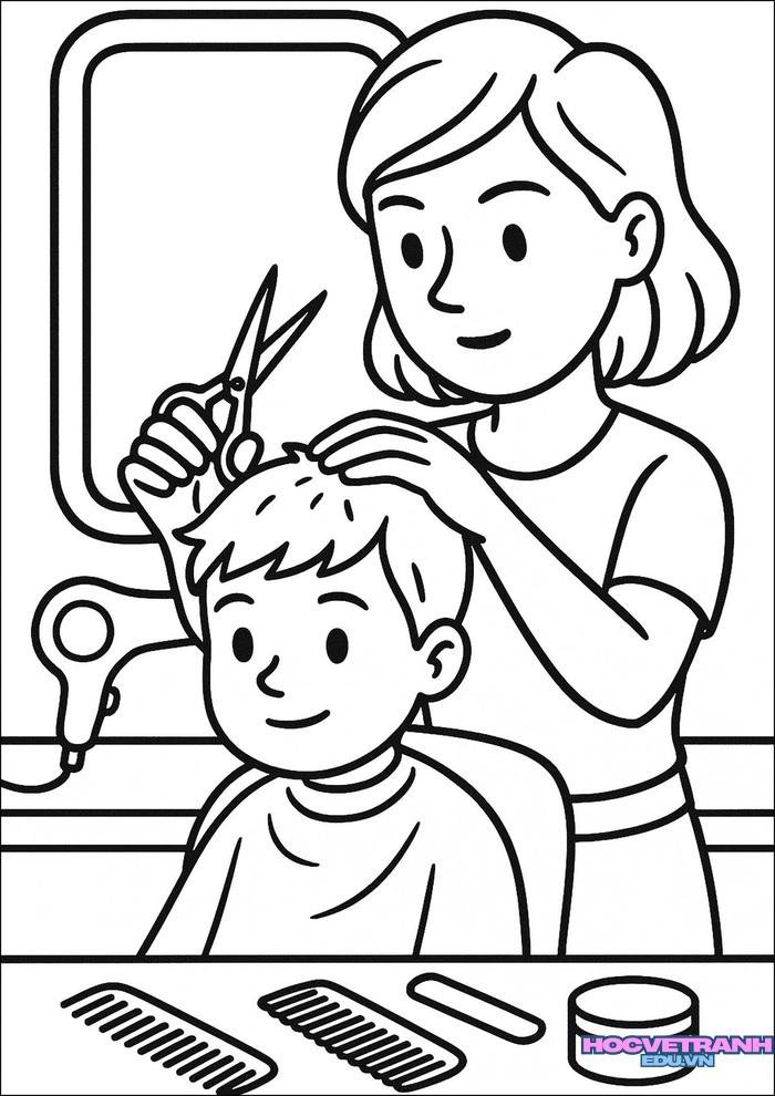 tranh tô màu chủ đề nghề nghiệp đẹp