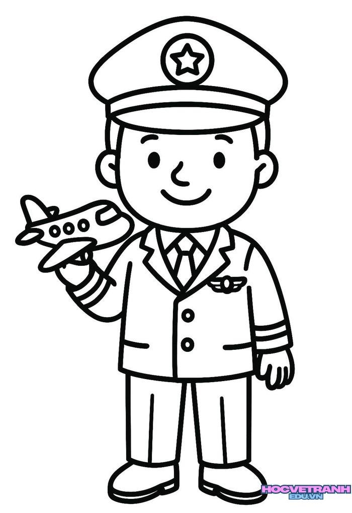 tranh tô màu chủ đề nghề nghiệp xinh nhất