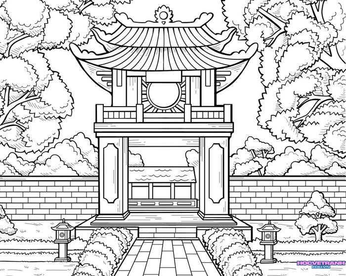 tranh tô màu chủ đề quê hương đất nước siêu đẹp