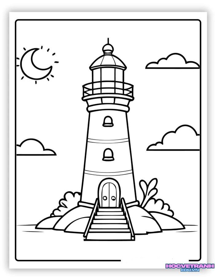 tranh tô màu chủ đề quê hương đất nước siêu xinh