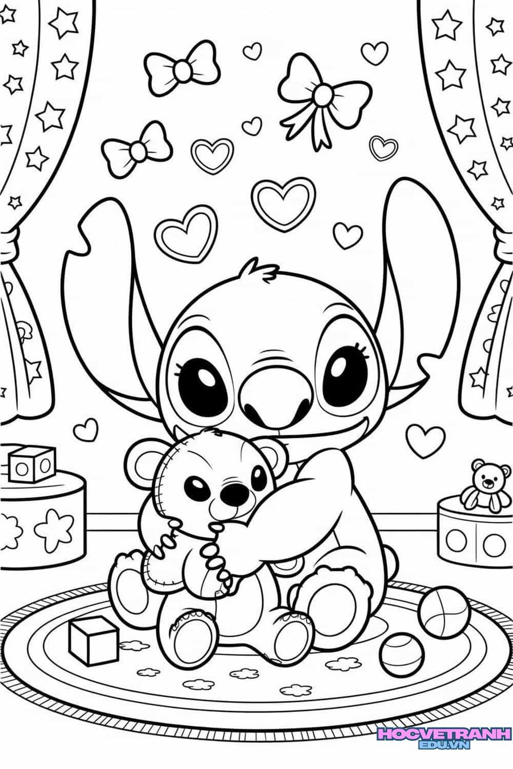 tranh tô màu cinnamoroll cute xinh