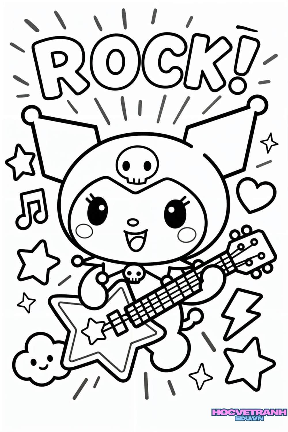 tranh tô màu cinnamoroll dễ thương