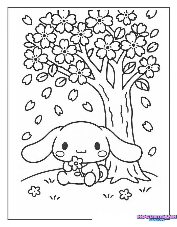 tranh tô màu cinnamoroll đẹp nhất