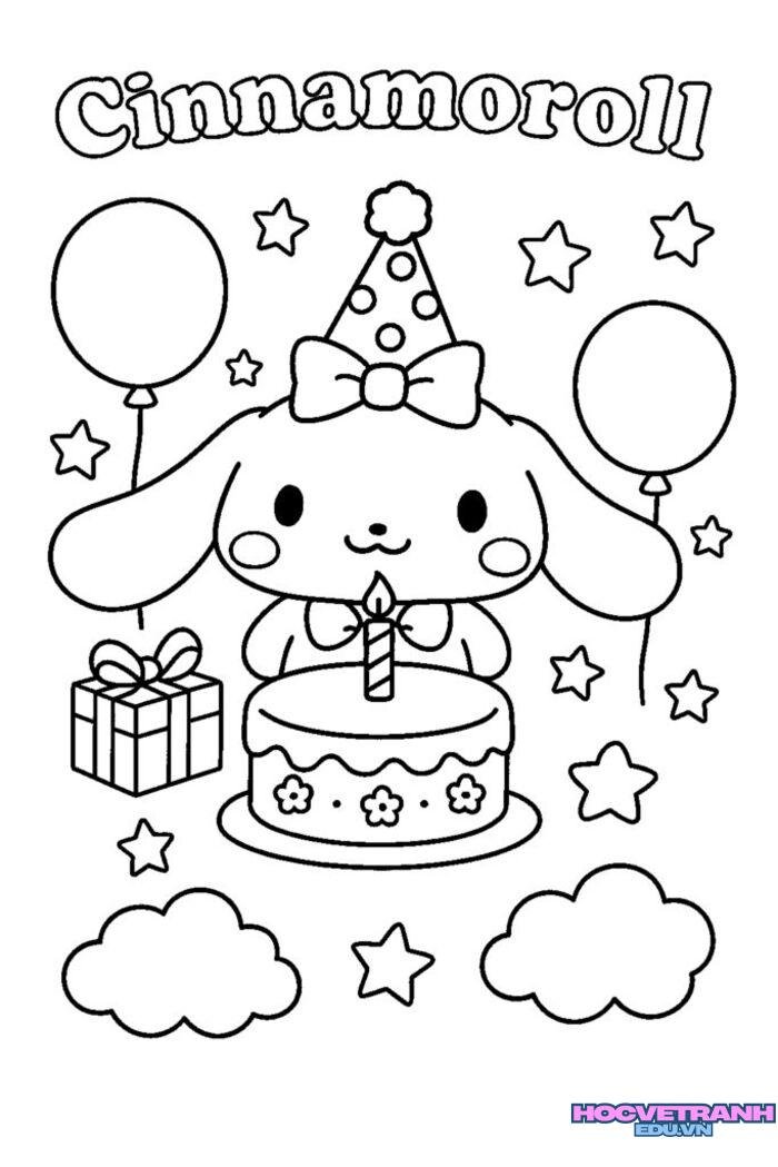 tranh tô màu cinnamoroll