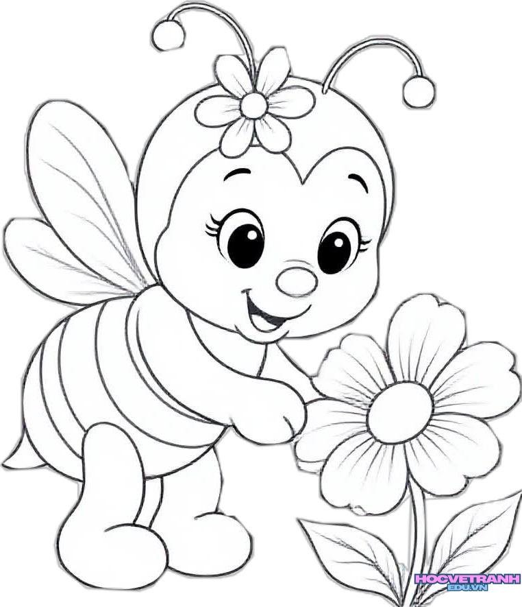 tranh tô màu con bướm dễ