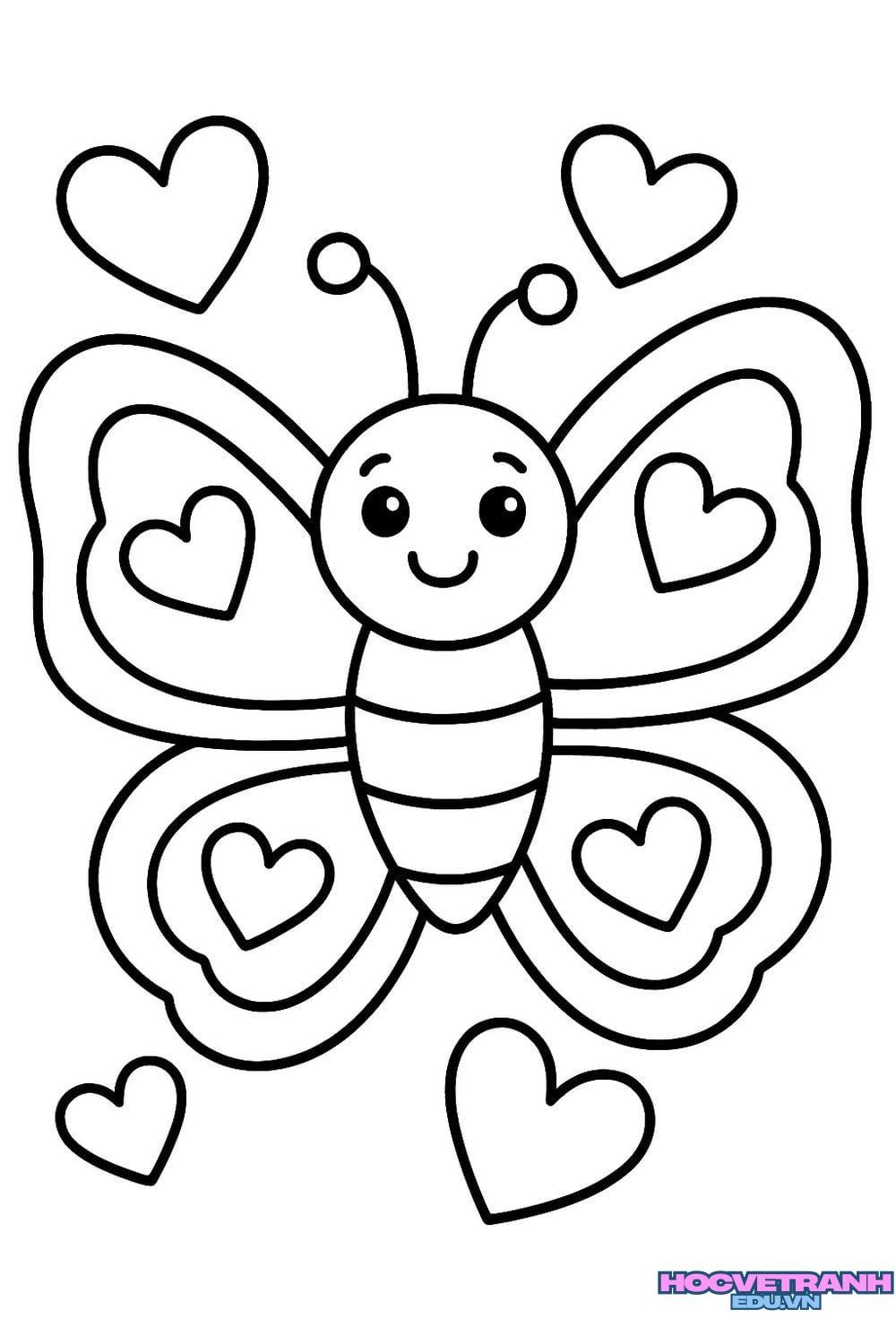 tranh tô màu con bướm nhiều