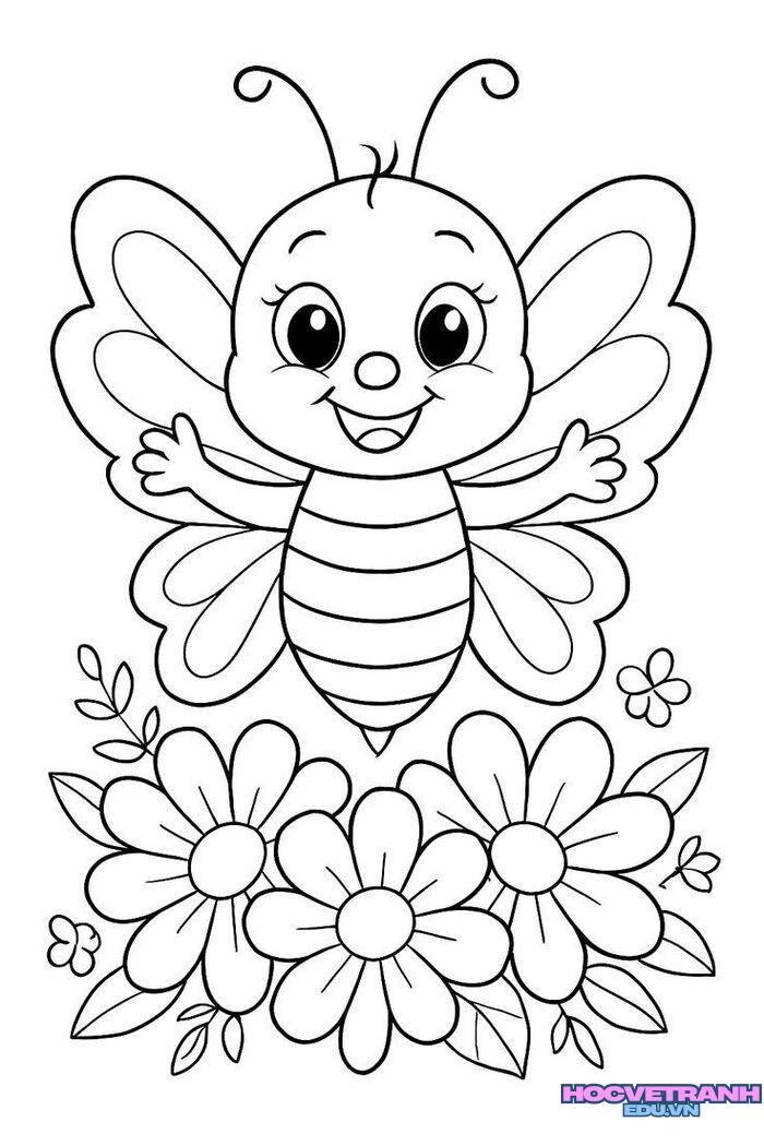 tranh tô màu con bướm