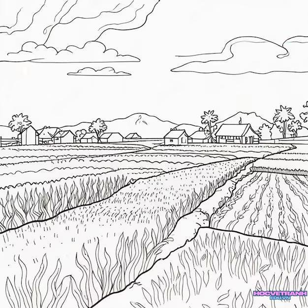 tranh tô màu đất nước thanh bình