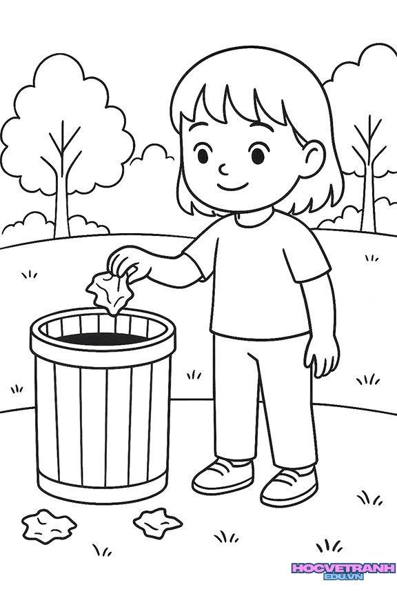 tranh tô màu giữ gìn môi trường