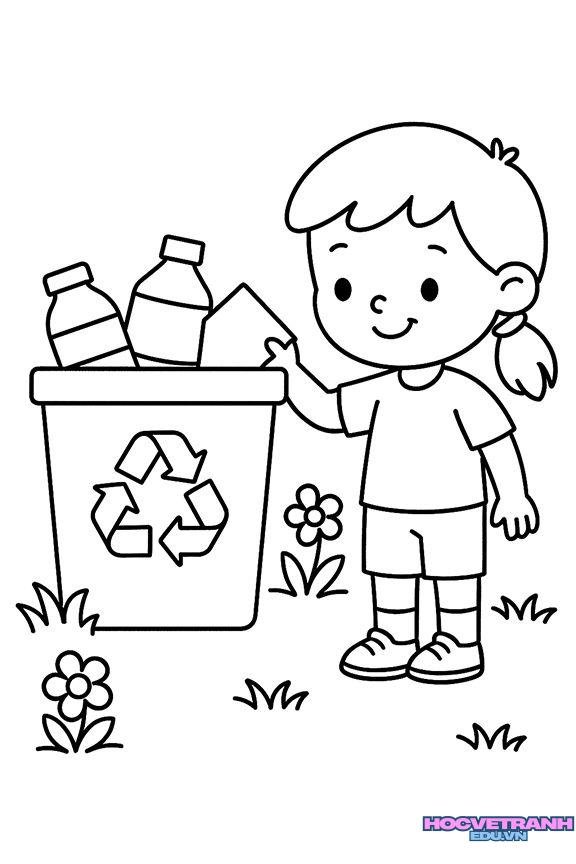 tranh tô màu hành động bảo vệ môi