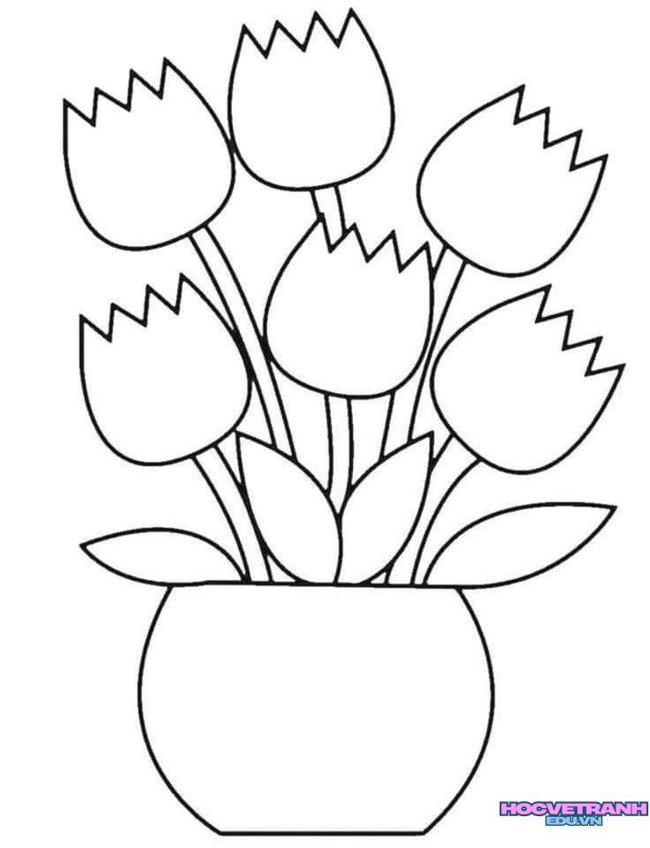tranh tô màu hoa lạ