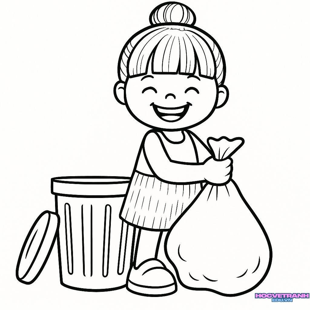 tranh tô màu môi trường cho bé