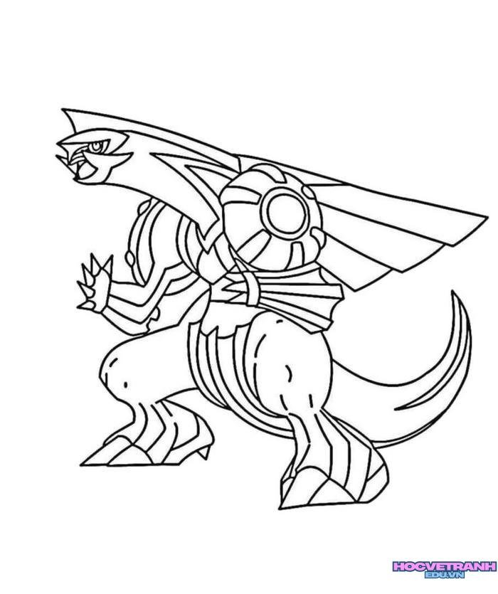 tranh tô màu pokemon mega 12