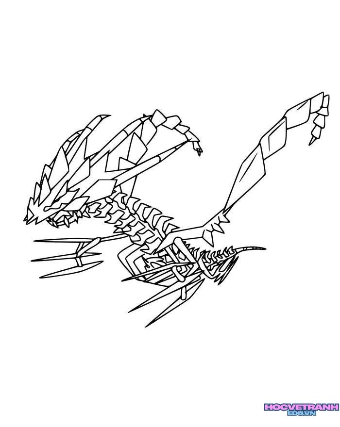 tranh tô màu pokemon mega 13