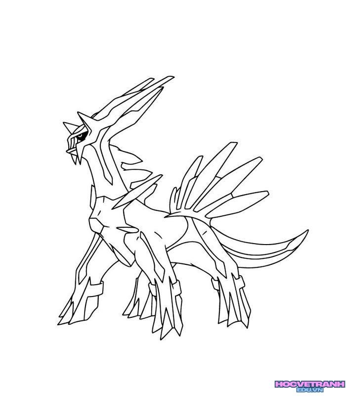 tranh tô màu pokemon mega 15