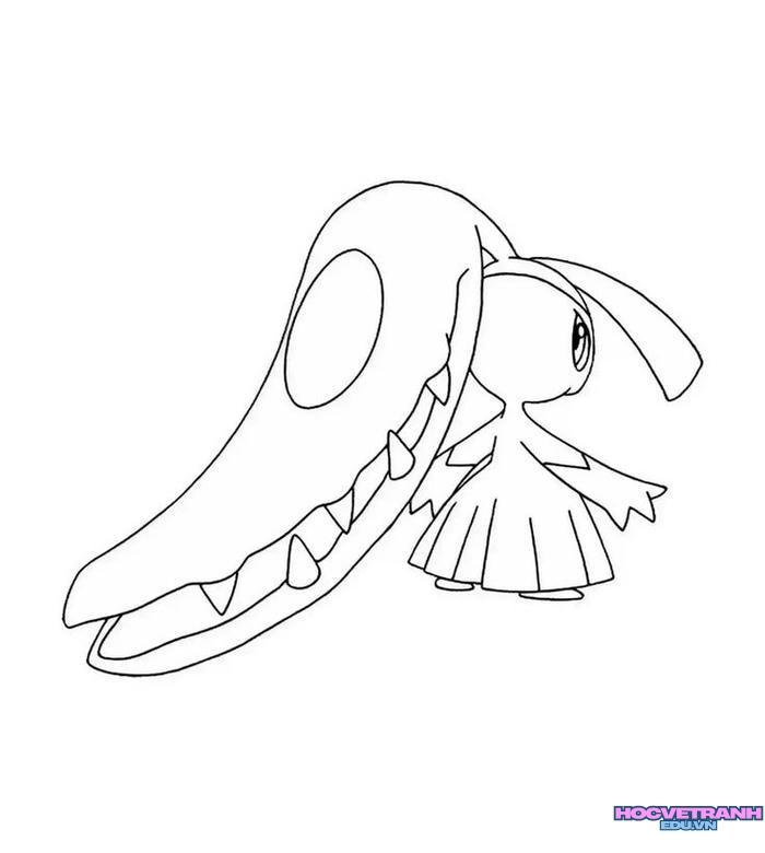 tranh tô màu pokemon mega 22