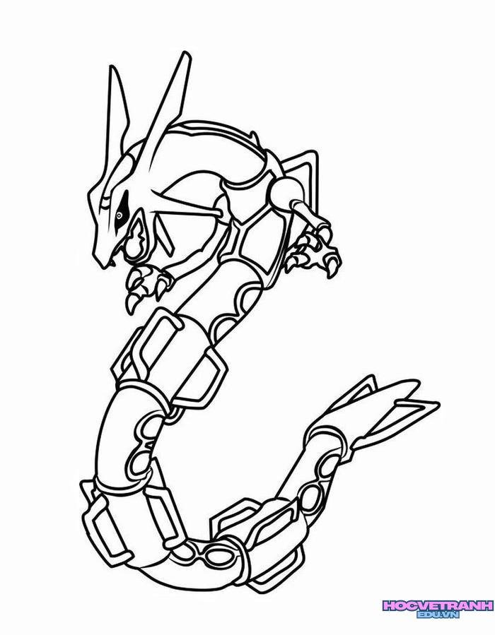 tranh tô màu pokemon mega 23