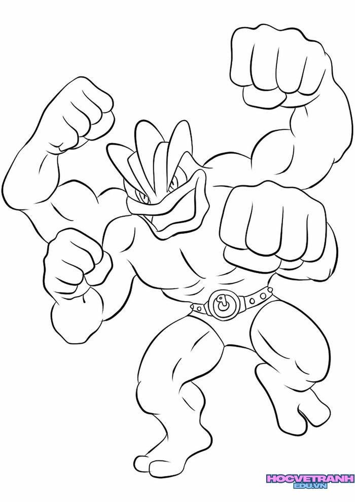 tranh tô màu pokemon mega 33