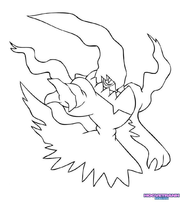 tranh tô màu pokemon mega 4