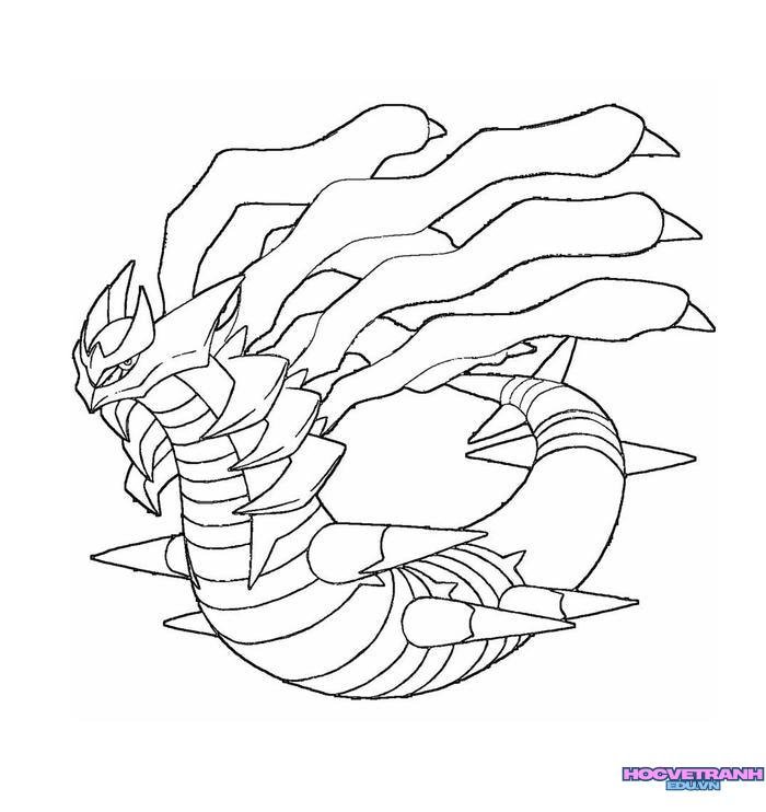 tranh tô màu pokemon mega 5