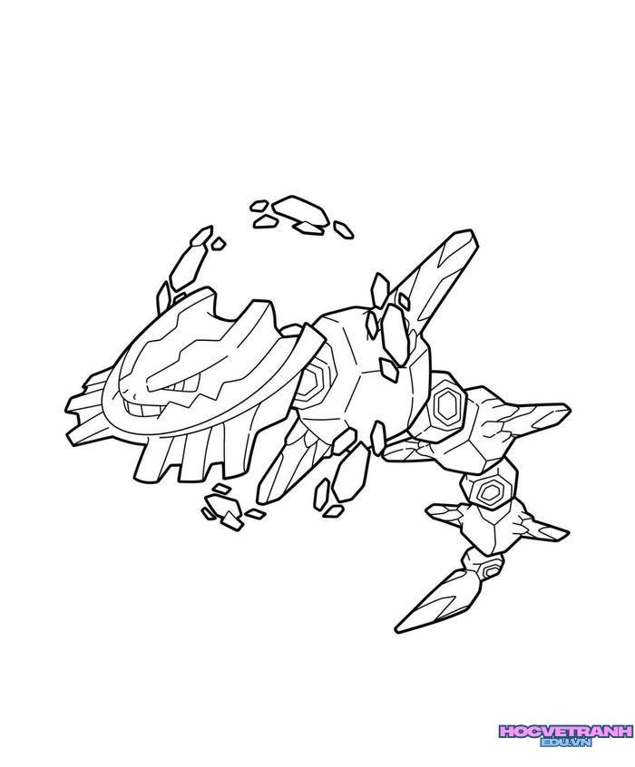 tranh tô màu pokemon mega 8
