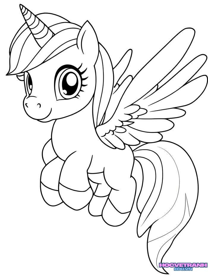tranh tô màu pony 13