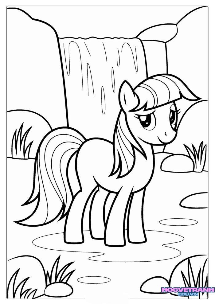 tranh tô màu pony 14