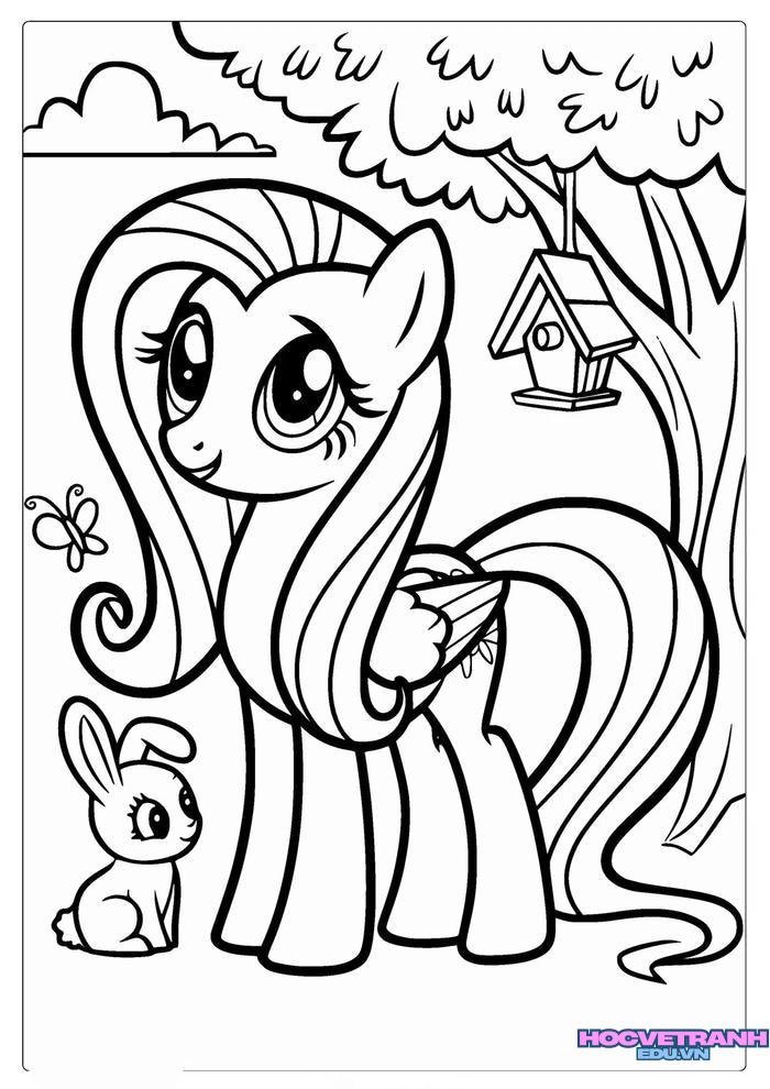 tranh tô màu pony 17