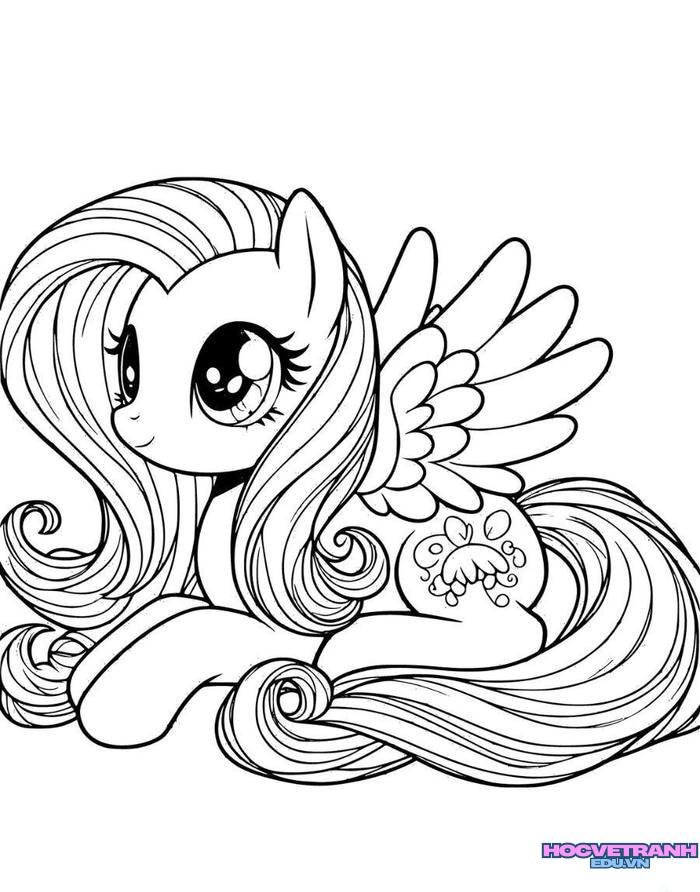 tranh tô màu pony 23