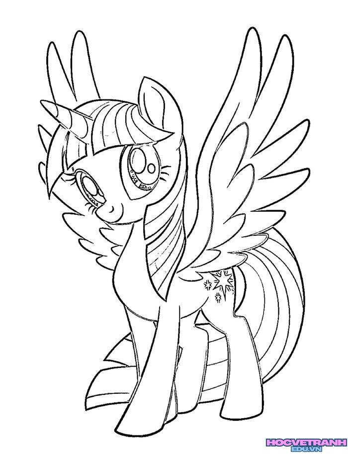 tranh tô màu pony 25