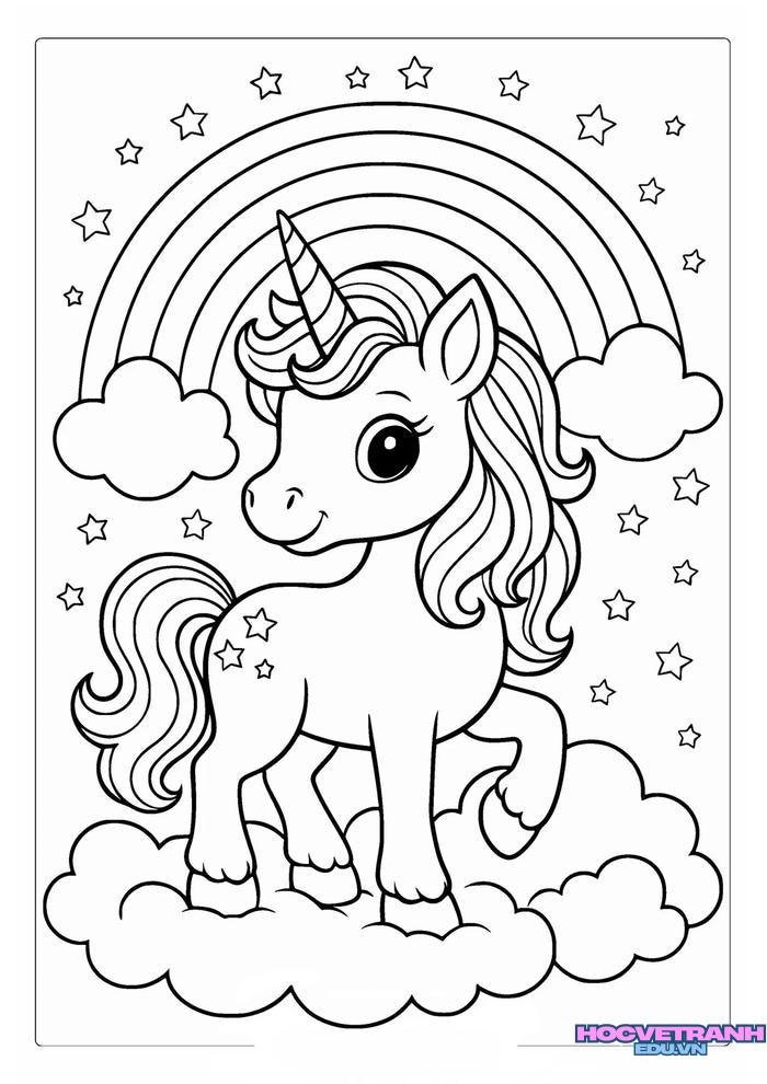 tranh tô màu pony 29