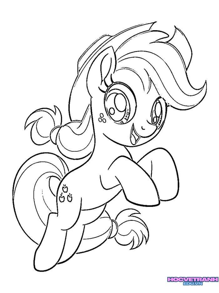 tranh tô màu pony 30
