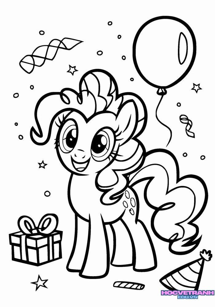 tranh tô màu pony 31
