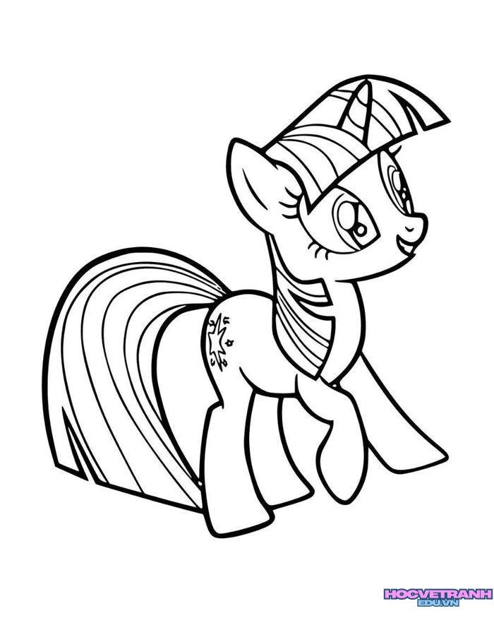 tranh tô màu pony 36