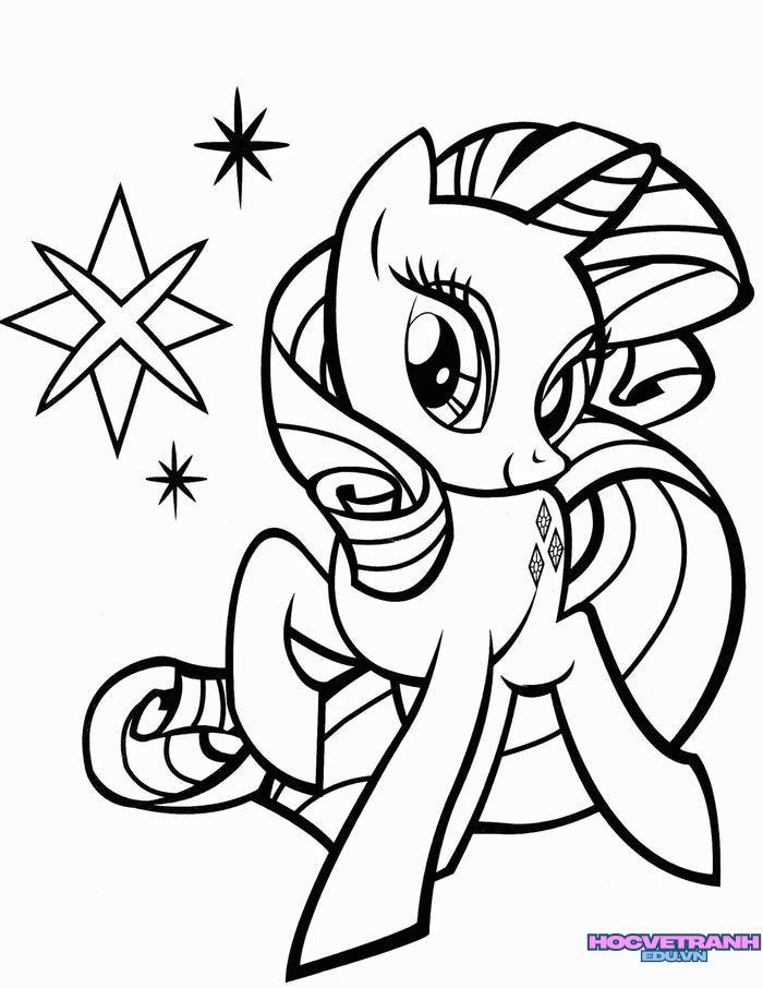 tranh tô màu pony 37